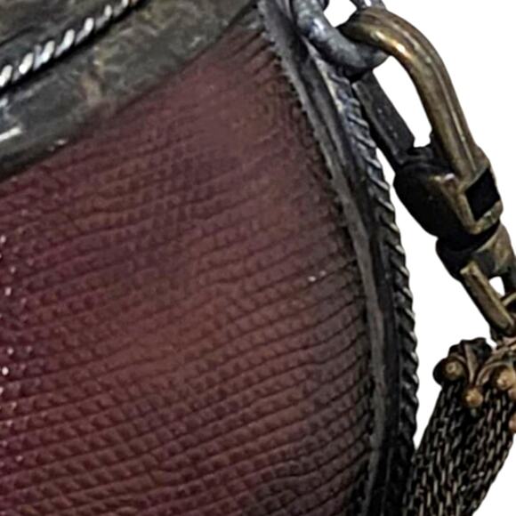 Maya Evangelista Hard Resin Cross Body Bag with Removable‎ Beaded Strap Vintage - Picture 9 of 15